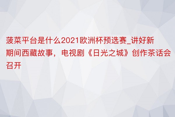 菠菜平台是什么2021欧洲杯预选赛_讲好新期间西藏故事，电视剧《日光之城》创作茶话会召开